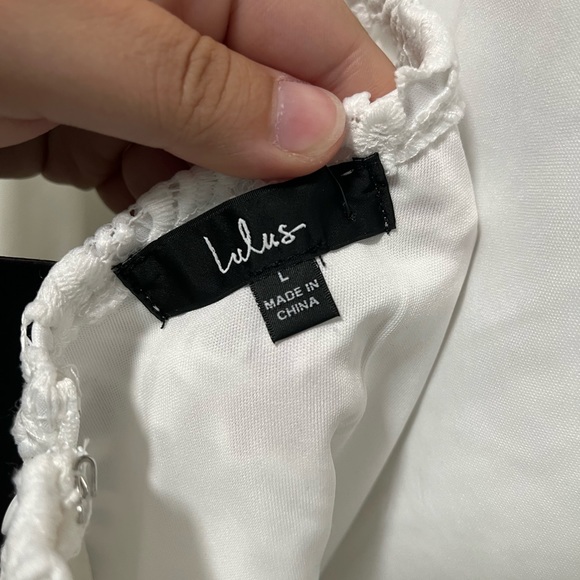 Lulus White Lace Dress with Open Back - Picture 4 of 4